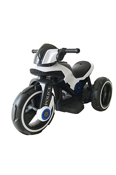 Nichiduta Motocicleta electrica pentru copii Police White 6V 25W, cu suport p...