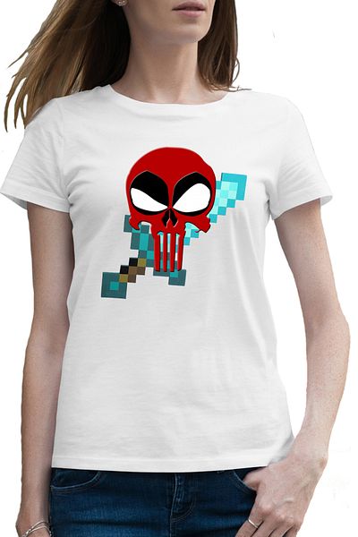OEM Tricou femei Deadpool Reaper Minecraft Sword Diamond