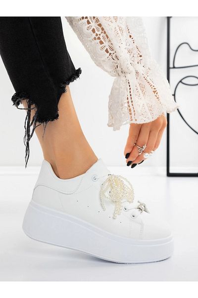 mei Women's Platform Sneakers 5B6 White