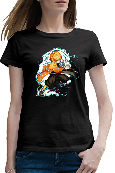 OEM Γυναικείο μπλουζάκι Kimetsu no Yaiba Επίθεση του Ζενίτσου
