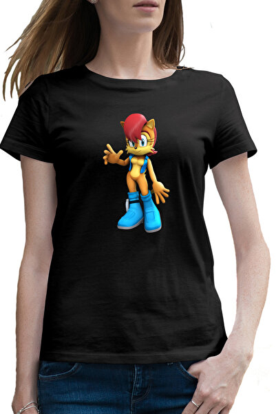 OEM Tricou femei Sonic Princess Sally Acorn Joc Video