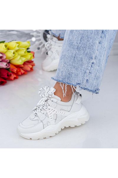 mei Women's Sports Shoes SZ321 White