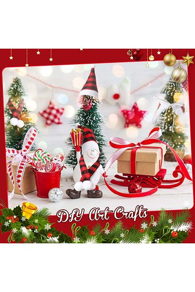 Nuenen Set of 50 Christmas wine bottle ornaments, textile, red/white/black