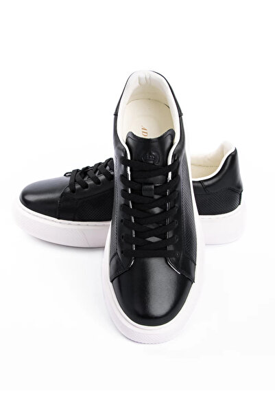 advancer Ανδρικά Αθλητικά Παπούτσια από Γνήσιο Δέρμα F1013 Μαύρο