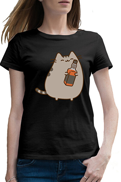 OEM Tricou femei Pusheen Cat Whisky Pisica Dragobete Plush