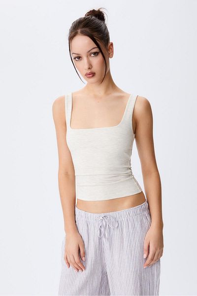 Stradivarius Tank top with a square-cut neckline