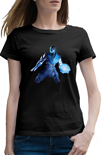 OEM Women's T-shirt Mortal Kombat Magic Blue Armageddon Game Team