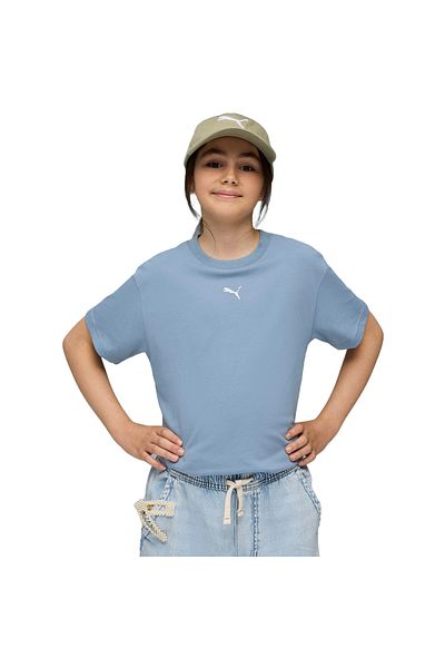 Puma Tricou Ess Boxy Tee G Cool Blue, Albastru, Copii