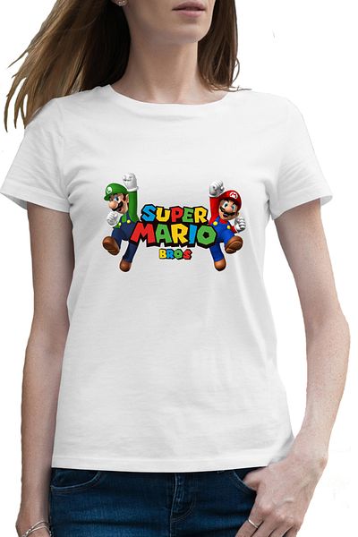 OEM Tricou femei Super Mario Bros Luigi Jump VIP