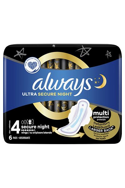 Always Absorbante Ultra Secure Night Extra, 6 buc