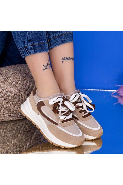 mei Women's Sports Shoes WL256 Khaki