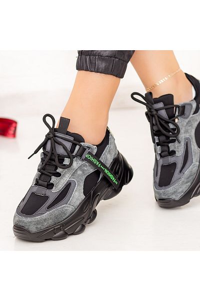 mei Women's Sports Shoes SZ283 Black-Grey