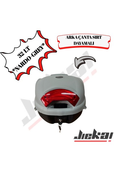 JİEKAİ Dünya Motosiklet 35 Lt Uyumlu *nardo-grey Arka Çanta Sırt Dayamalı