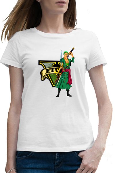 OEM Tricou femei One Piece Roronoa Zoro GTA Anime Zorro