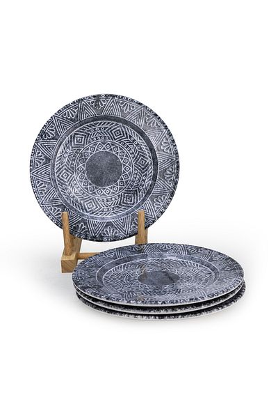 Edessa Ceramic Ginko 20Cm Dessert Plate, Multicolor (Set of 4)