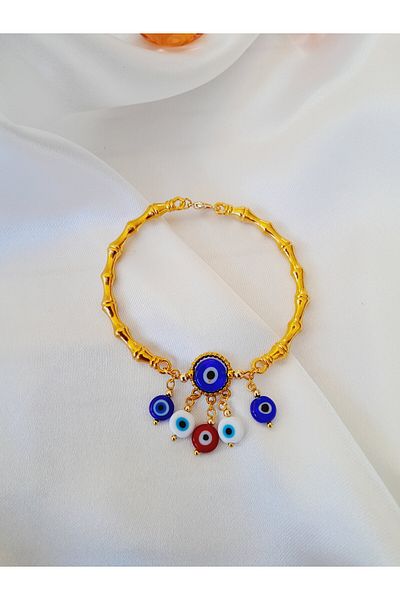 Minnoş Dükkan Bohemian Bracelet with Evil Eye Beads