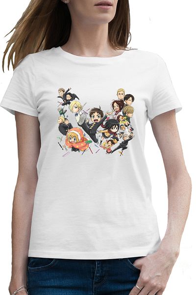 OEM Tricou femei Attack on Titan All Team Gang Echipa Anime