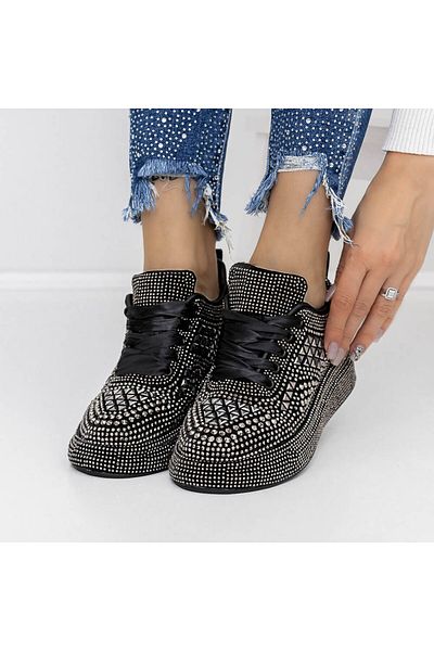 mei Women's Sports Shoes 3WL86 Black-Guncolor