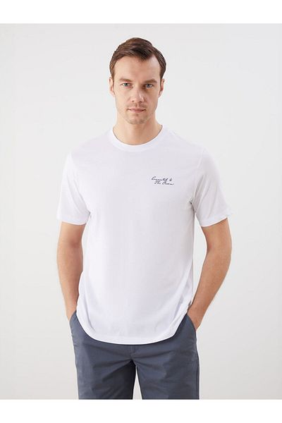 LC Waikiki New Season Crew Neck Printed Combed Cotton Men's T-Shirt - S5Pl09Z8