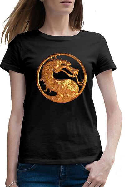 OEM Tricou femei Mortal Kombat Emblem Maestru Dragon Gold