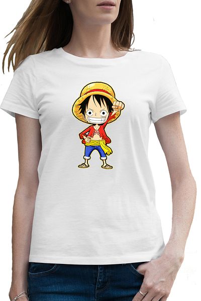 OEM Tricou femei Monkey D Luffy One Piece Trafalgar Chibi Marinar Copil