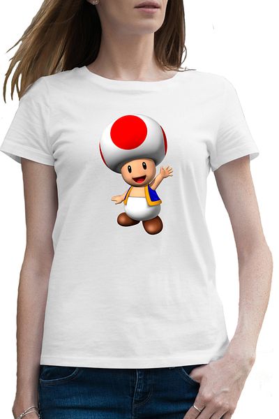 OEM Tricou femei Super Mario Bros Mushroom Ciuperca Toad