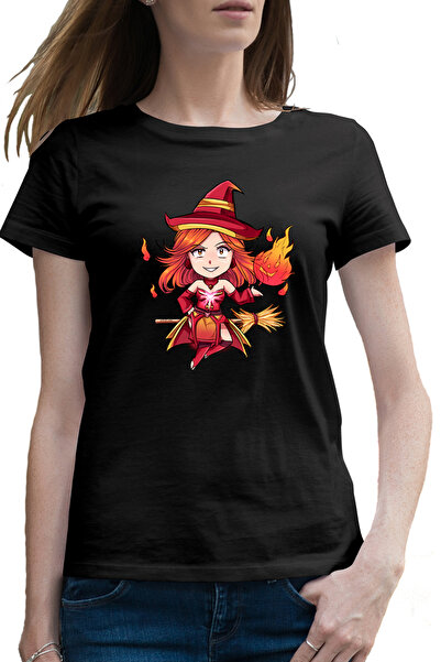 OEM Tricou femei Dota 2 Lina Slayer Hero Fan Art Chibi