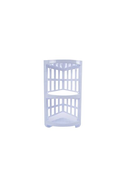 flores Plastic bathroom shelf, corner, 3 shelves, white, Y266, 22 x 22 x 57 cm