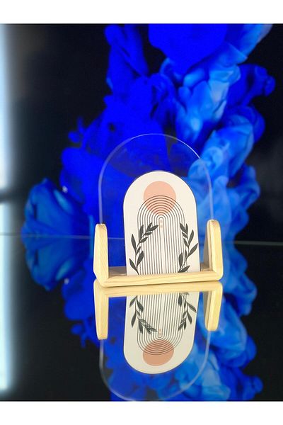 NO:ON AHŞAP Solid Handmade Oval Picture Photo Document Poster Paperwork Frame (Pine Wood) with Frame Card
