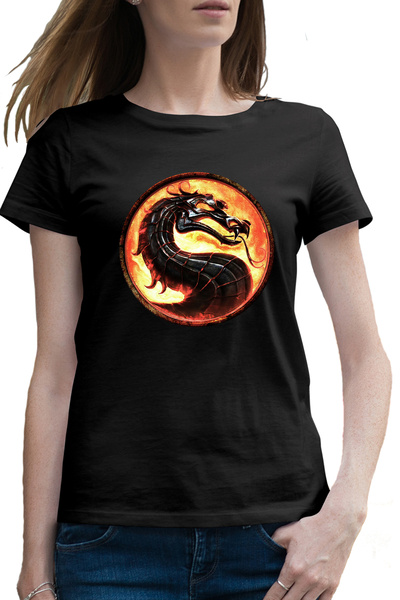 OEM Tricou femei Mortal Kombat Logo Emblem Game Dragon Symbol