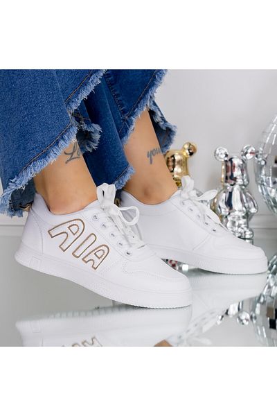 FASHION Women's Sports Shoes F-11 White-Khaki