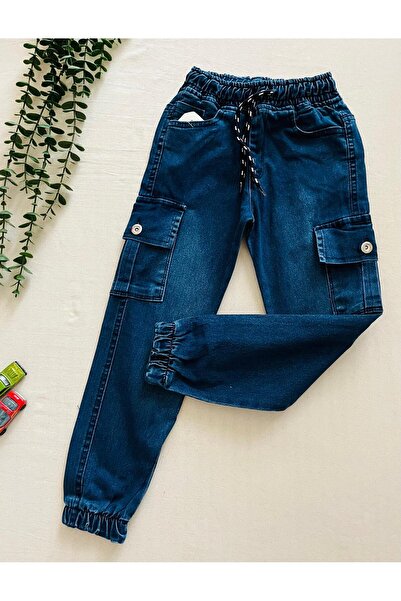 Çalışkan Çocuk ÇOCUK JOGGER KARGO CEPLİ BELİ LASTİKLİ KOT PANTOLON [ 8\12 yaş aralığı]