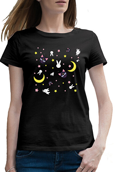 OEM Tricou femei Sailor Moon Luna Iepuras Stele