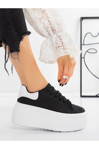 mei Pantofi Sport Dama cu Platforma 5WL58 Negru