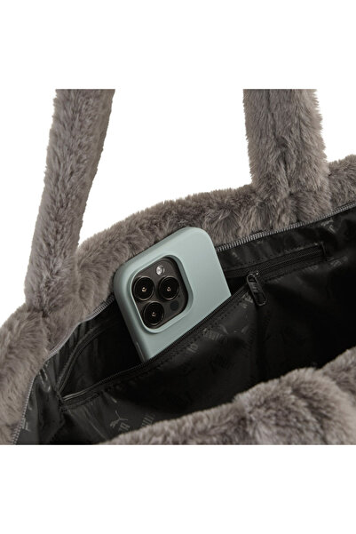 Puma Kadın Gri Up Faux Fur Shopper Omuz Çantası 091712-03