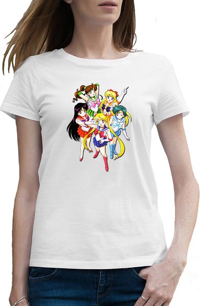 OEM Tricou femei Sailor Moon Tot Echipajul Manga Cartoon