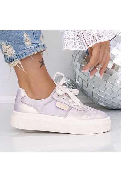 mei Women's Platform Sneakers L920-2 Purple