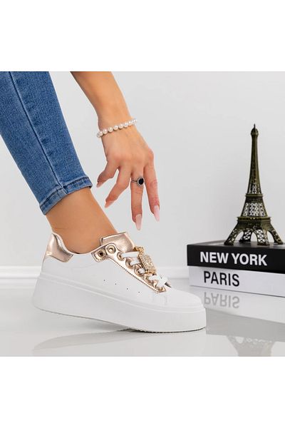 Givana Women's Platform Sneakers YH23 Champagne