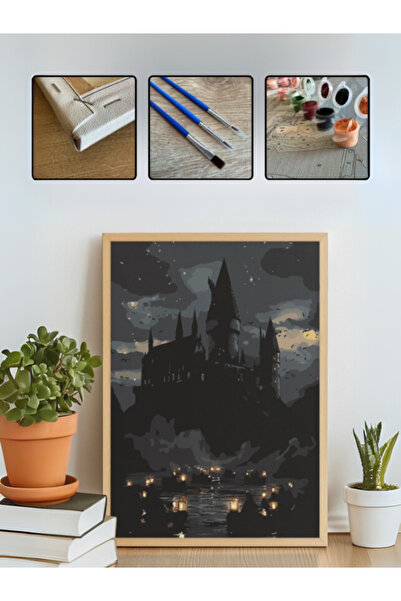 RivArte Sayılarla Boyama Seti Kale 40x50cm Harry Potter Hogwarts