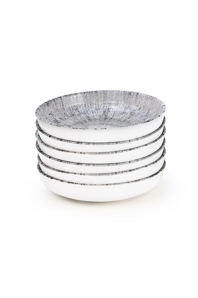 Edessa Astin 21cm Ceramic Soup Plate - Multicolor (Set of 6)