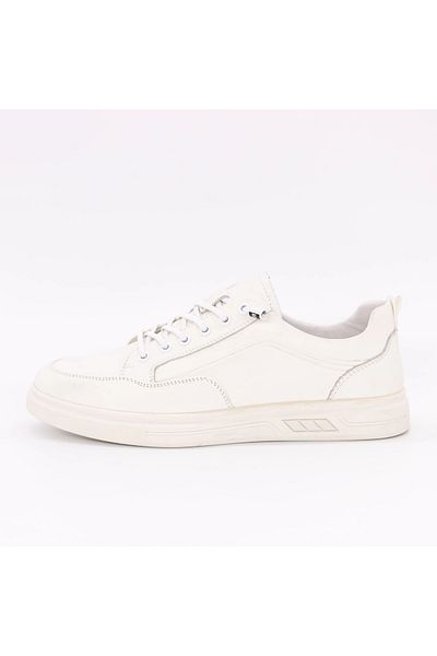 advancer Men's Sports Shoes Made of Genuine Leather W2611 White