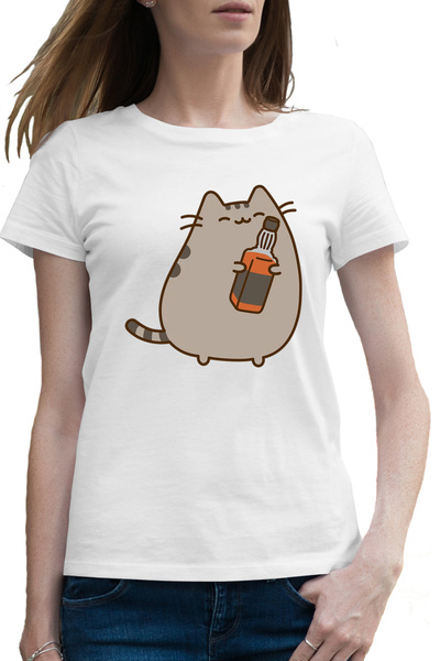 OEM Tricou femei Pusheen Cat Whisky Pisica Dragobete Plush