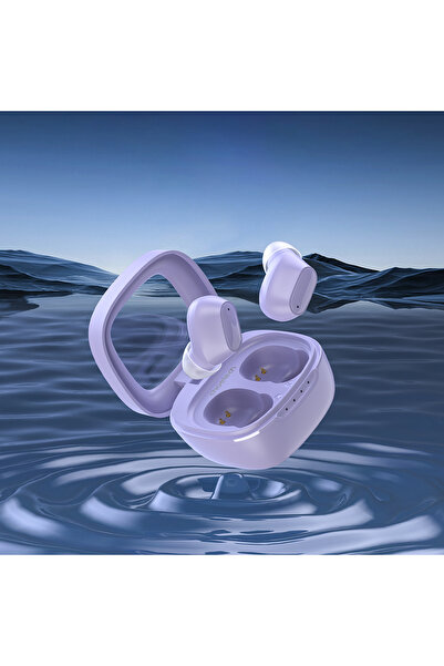 CHOETECH Słuchawki dokanałowe MEMS bezprzewodowe TWS Bluetooth 5.3 - fioletowe