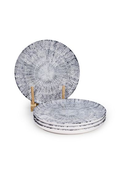 Edessa Astin 20cm Premium Ceramic Dessert Plate - Multicolor (Set of 4)