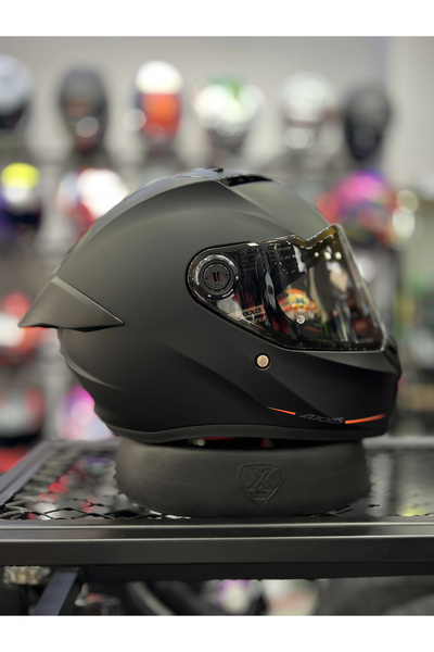 AXXIS FENIX MAT SİYAH VİZÖRLÜ (+ 1 ŞEFFAF VİZÖR)