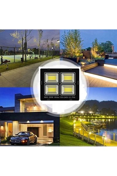 Azaris LAMPA HALOGEN LED NAŚWIETLACZ 200W IP66 CERTYFIKAT
