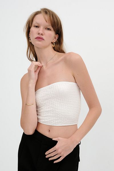 Addax Textured Strapless Bustier B18344
