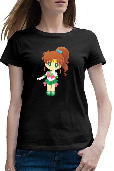 OEM Tricou femei Sailor Moon Jupiter Chibi Bebe Fetita Anime