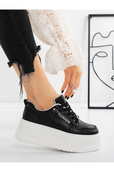 mei Pantofi Sport Dama cu Platforma 5WL51 Negru