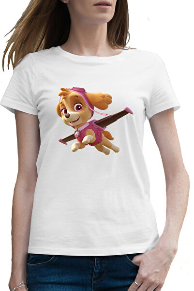 OEM Tricou femei Paw Patrol Skye Caine Aviator Cartoon